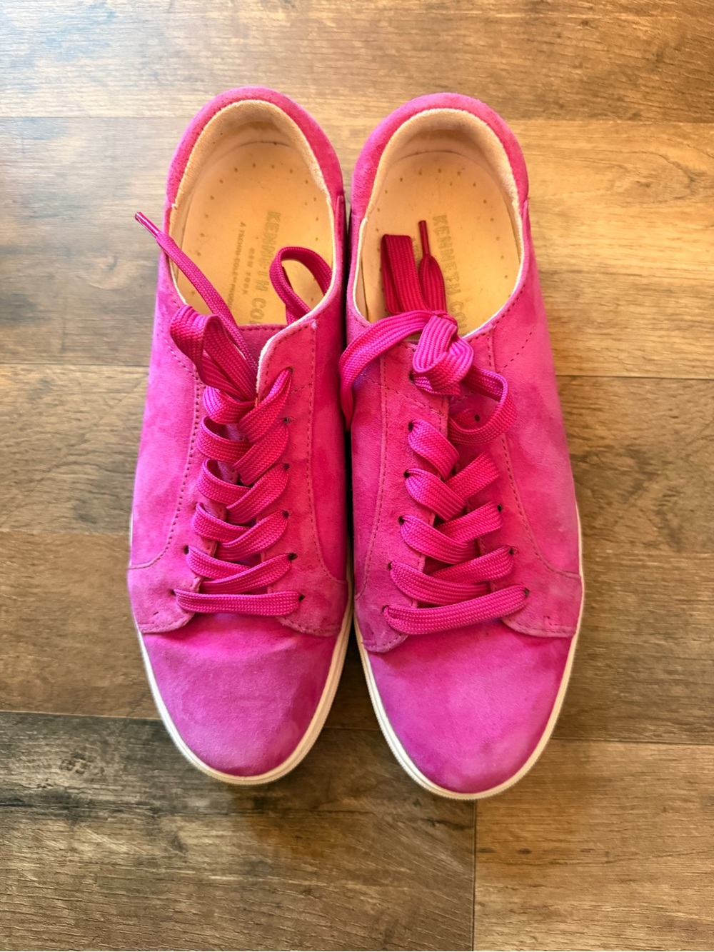Kenneth Cole Bright Pink Suede Women's Sneakers